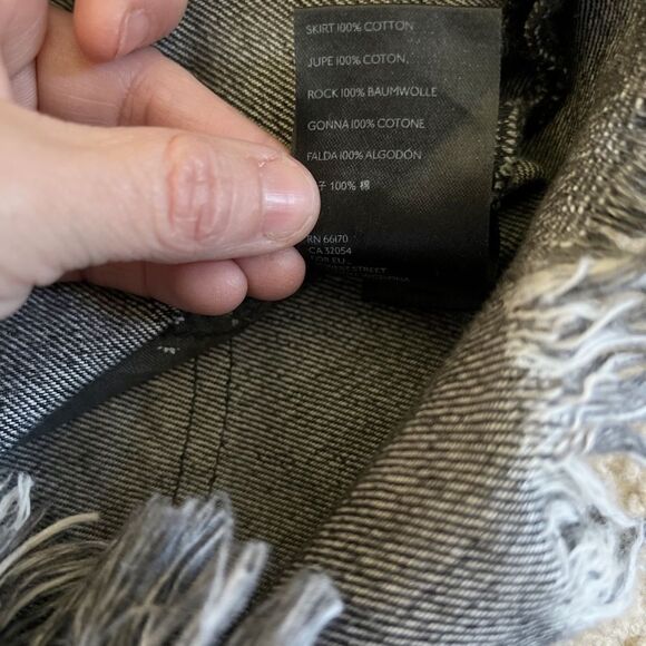 Free People Bailey Fringe Denim Mini Skirt - Picture 7 of 7